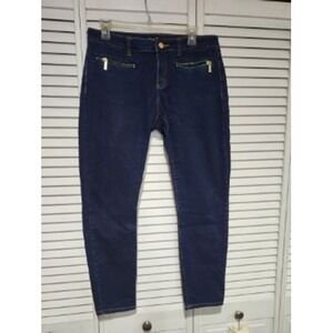 MICHAEL KORS Skinny Jeans Dark Wash Zipper Accent Women's Size 8
